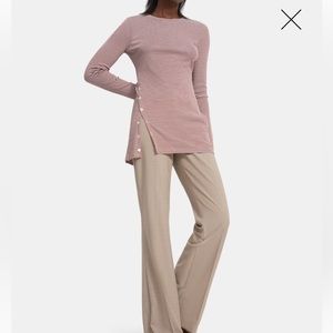 Theory Button Hemmed Tee